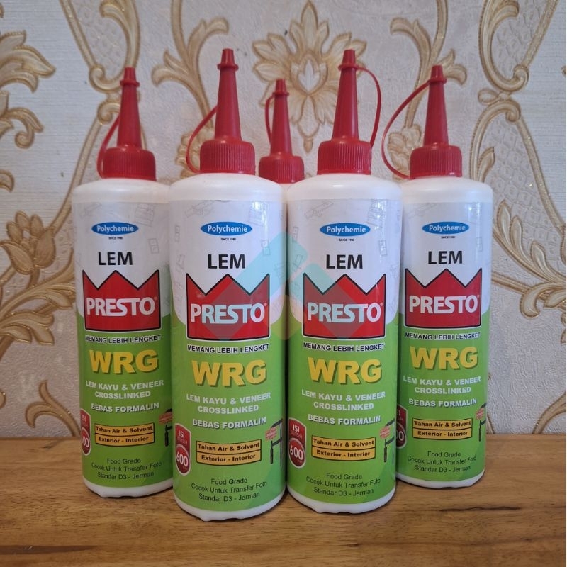 lem kayu presto WRG hijau 600 gram lem kayu basah