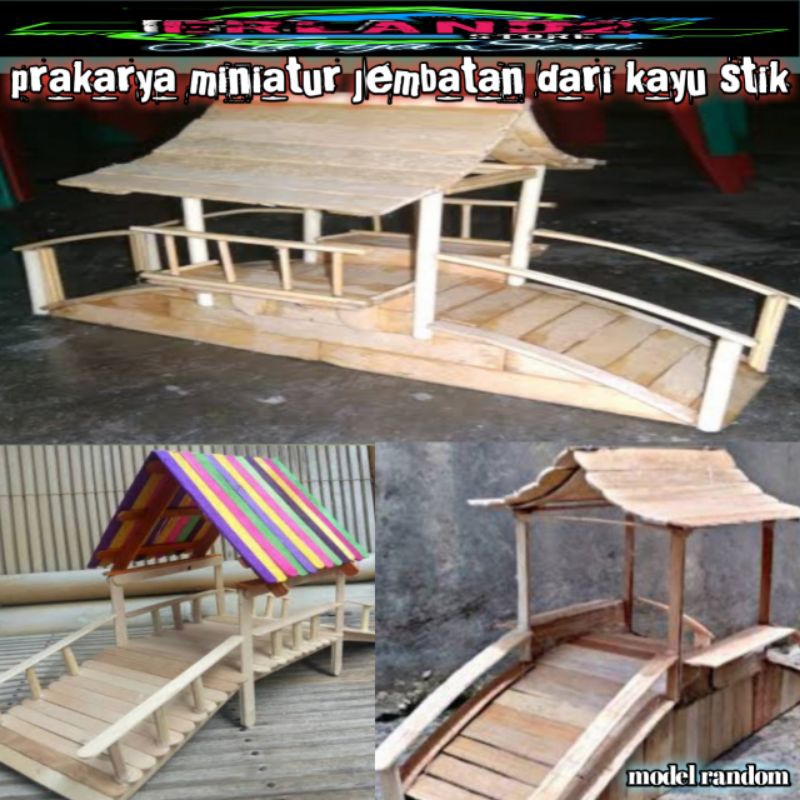 prakarya miniatur jembatan dari kayu stik