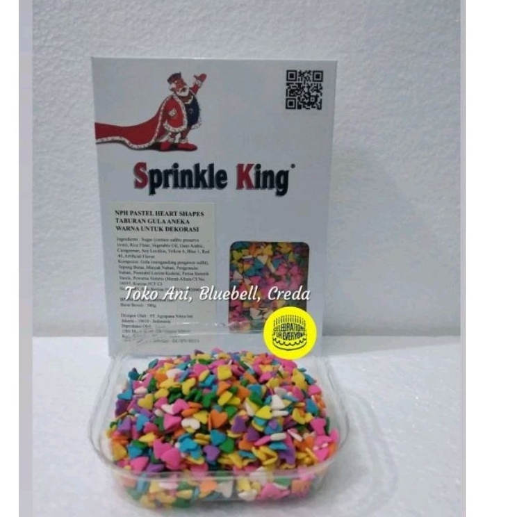 

Sprinkle Heart Quins Pastel Color, Pack 500gr / Sprinkle bentuk hati ( 50224-R1 )