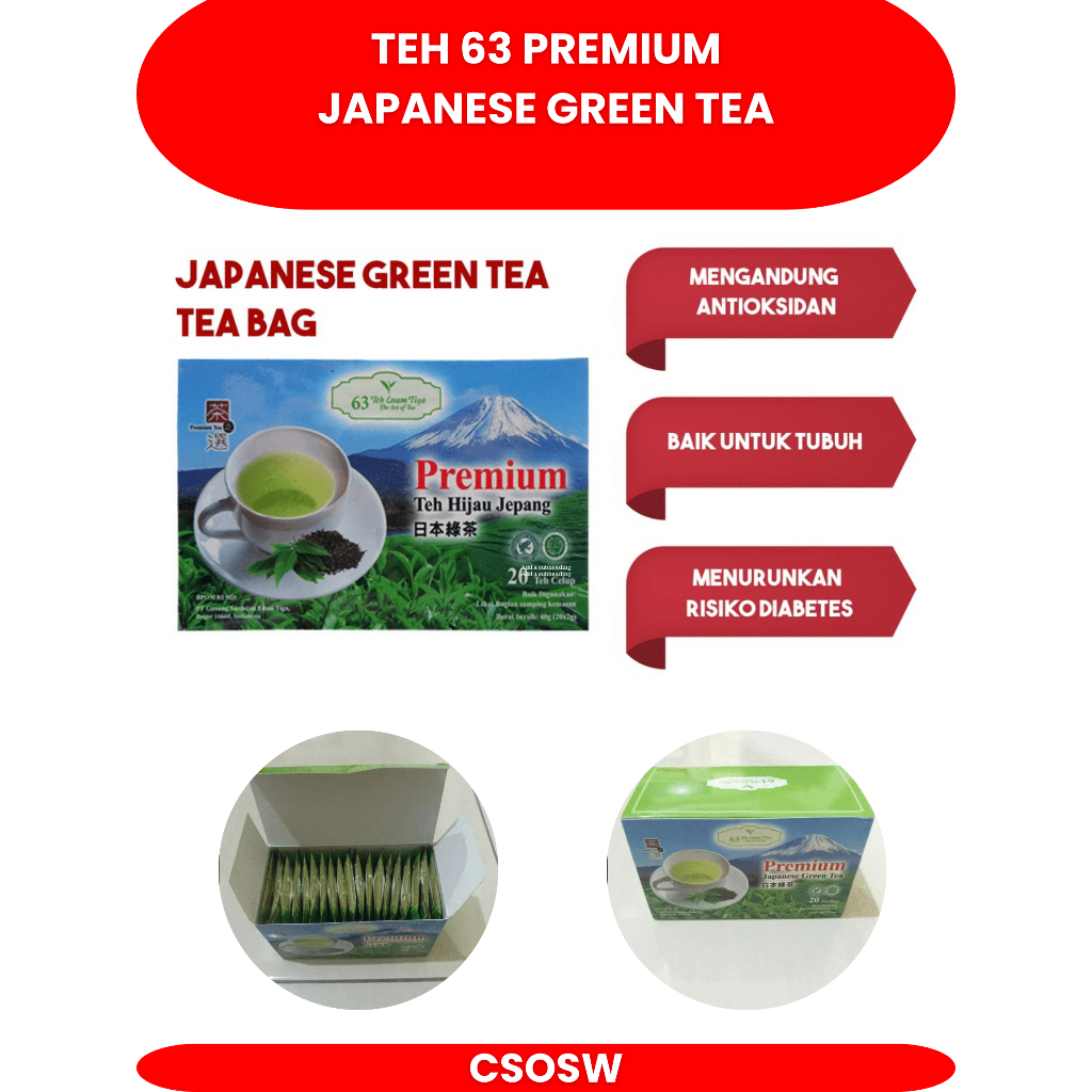 

Teh 63 Premium Japanese Green Tea Antioksidan kulit