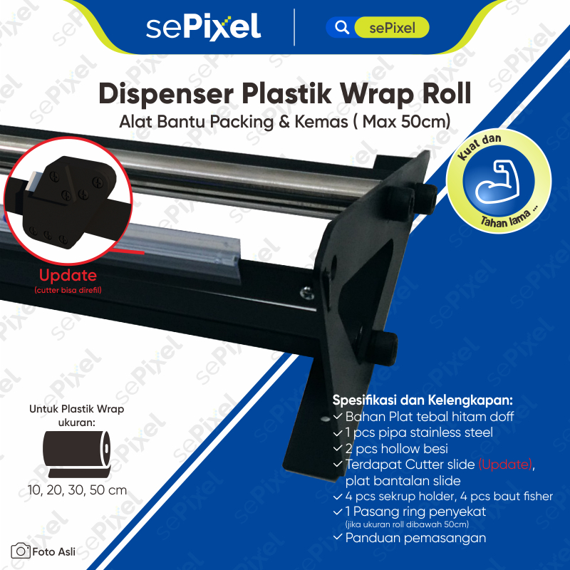 

Dispenser Plastik Wrap Roll Alat Bantu Packing & Kemas