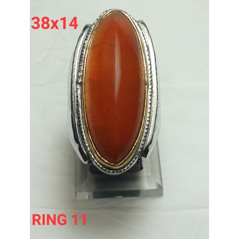 SIZE,11 BATU AKIK PANDAN NANAS MERAH 38X14