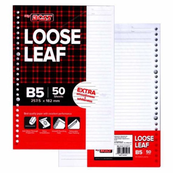 

Terlaku LOOSE LEAF GARIS BIG BOSS B5 5 Lembar