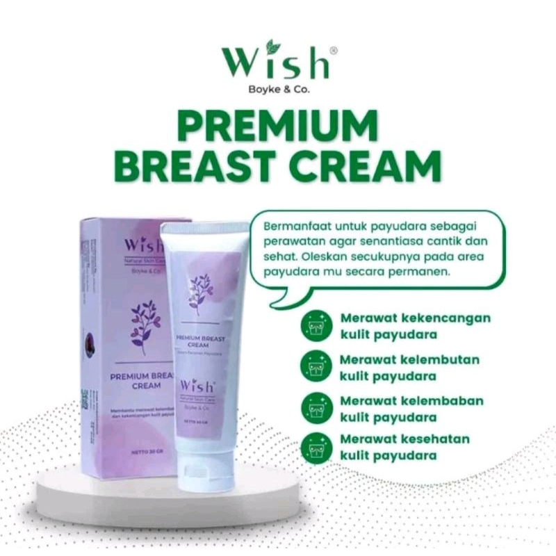 Wish Premium Breast Cream Dr Boyke Krim Pembesar Dan Pengencang Payudara