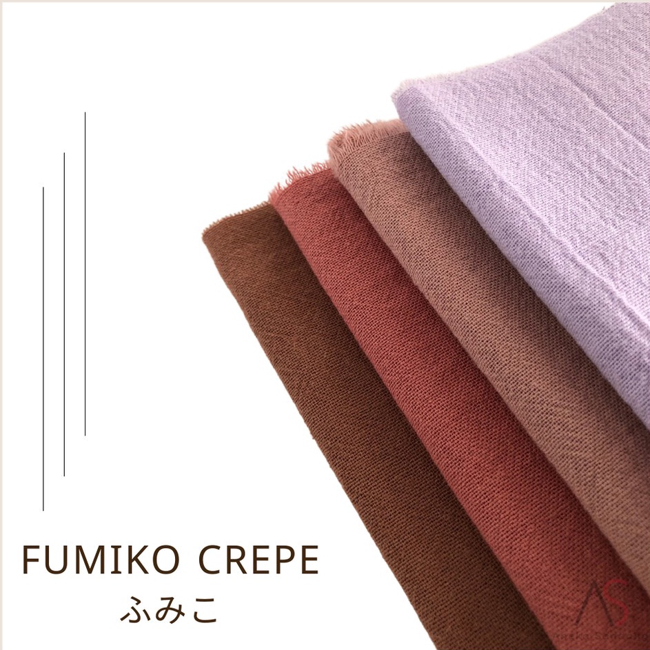 Deal Now IdCc1C6 Kain Fumiko Linen Crepe Original Japanese Construction harga per 5 yard  Fumiko Ori