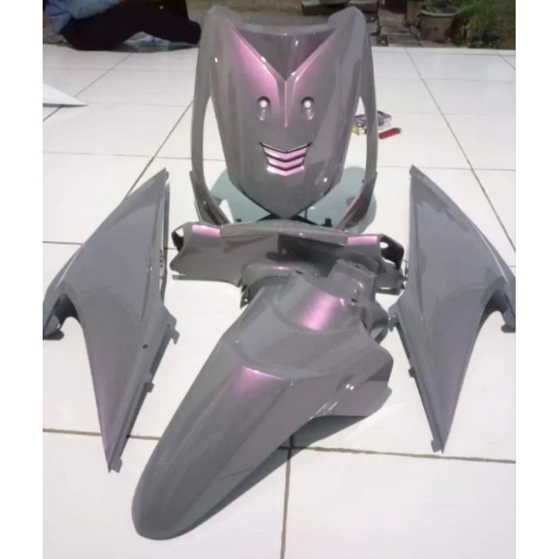 Cover Full Body Honda Beat Karbu Fullset Body Halus Beat Karbu Warna Nardogrey Lembayung Ungu