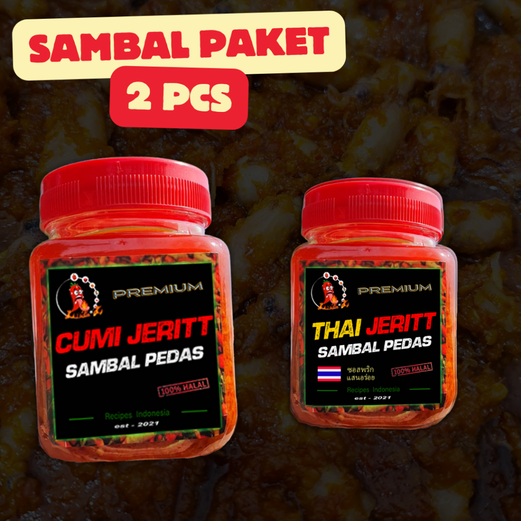

Sambaljeritt - Paket Sambal 2 botol CUMI + THAILAND