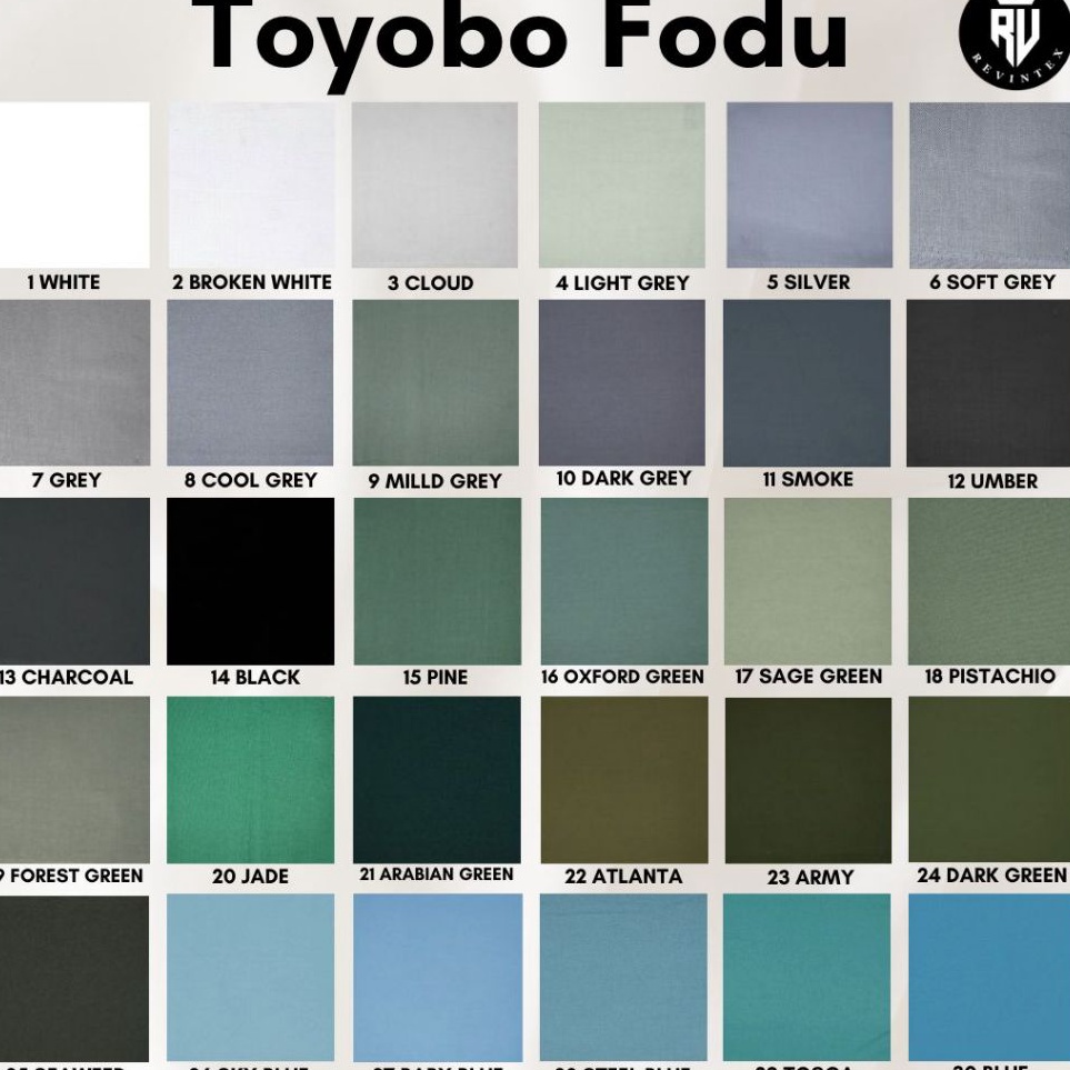 Mau HematSs9S3 Kain Toyobo Fodu IMPORT PREMIUM Grade A warna 13 REVINTEX BANDUNG  Katun Cotton Origi