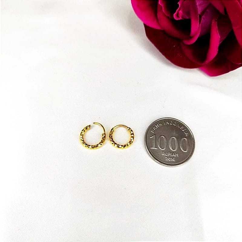 Anting Gypsi Bulat Ukir Perhiasan Anting Anak