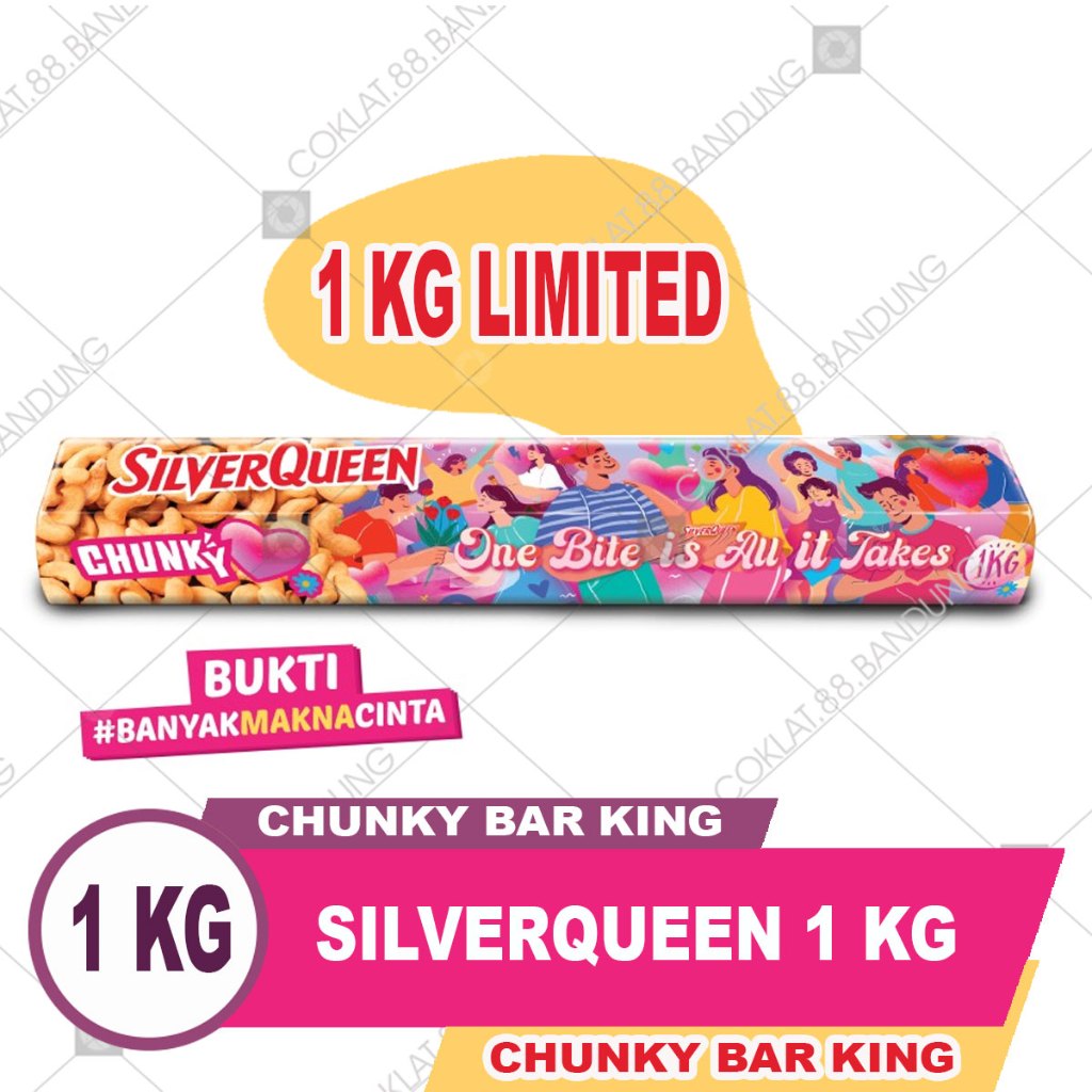 SILVER QUEEN CHUNKY BAR 1KG KING SIZE, SILVERQUEEN KING 1KG, COKLAT SILVER QUEEN JUMBO 1KG