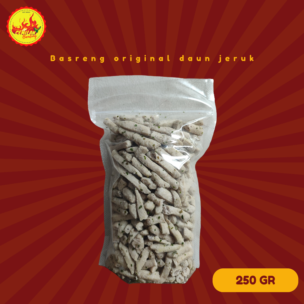 

Cemilan Bandung - Basreng Murah Original Daun Jeruk 250 gram