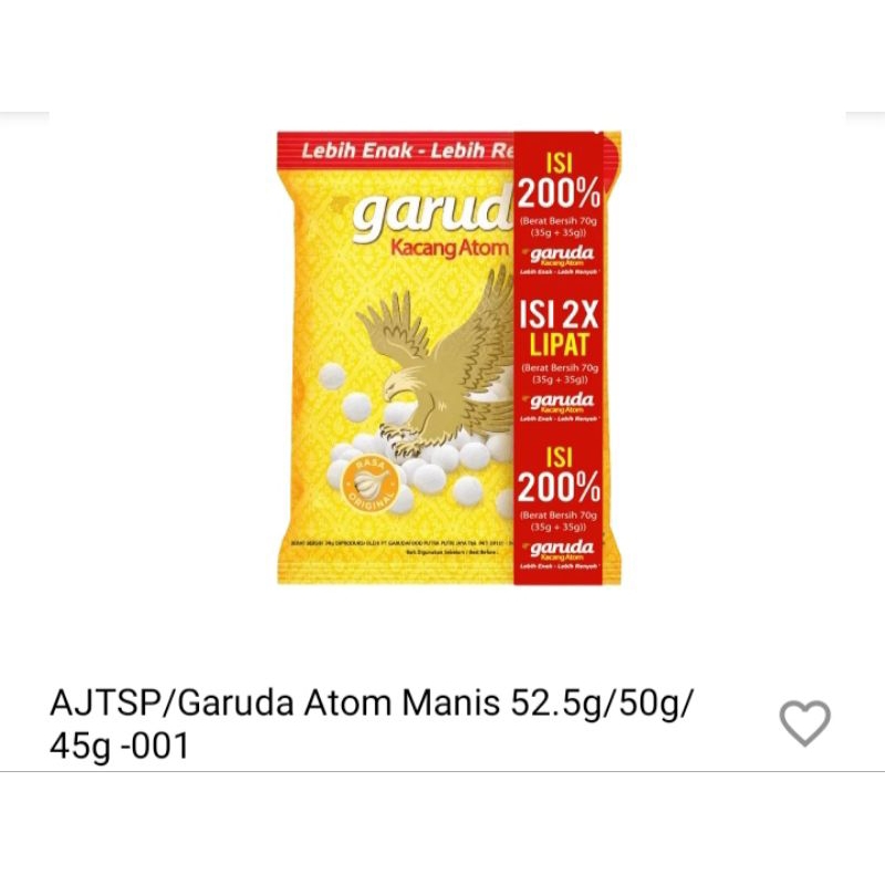 

kacang atom manis 52g