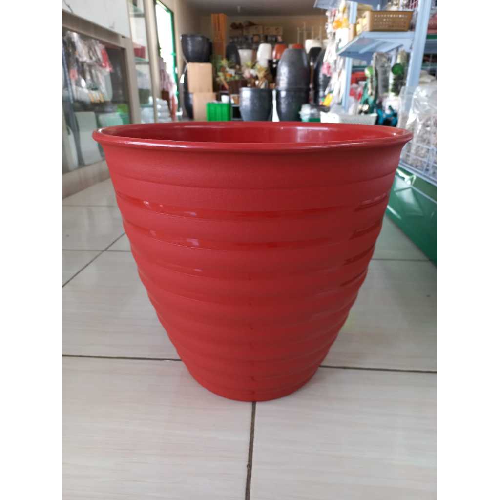 POT TAWON 351- Pot Bunga Tanaman Hias Ukuran 351 - Murah Tebal Plastik Awet Putih Merah Bata Aglonem