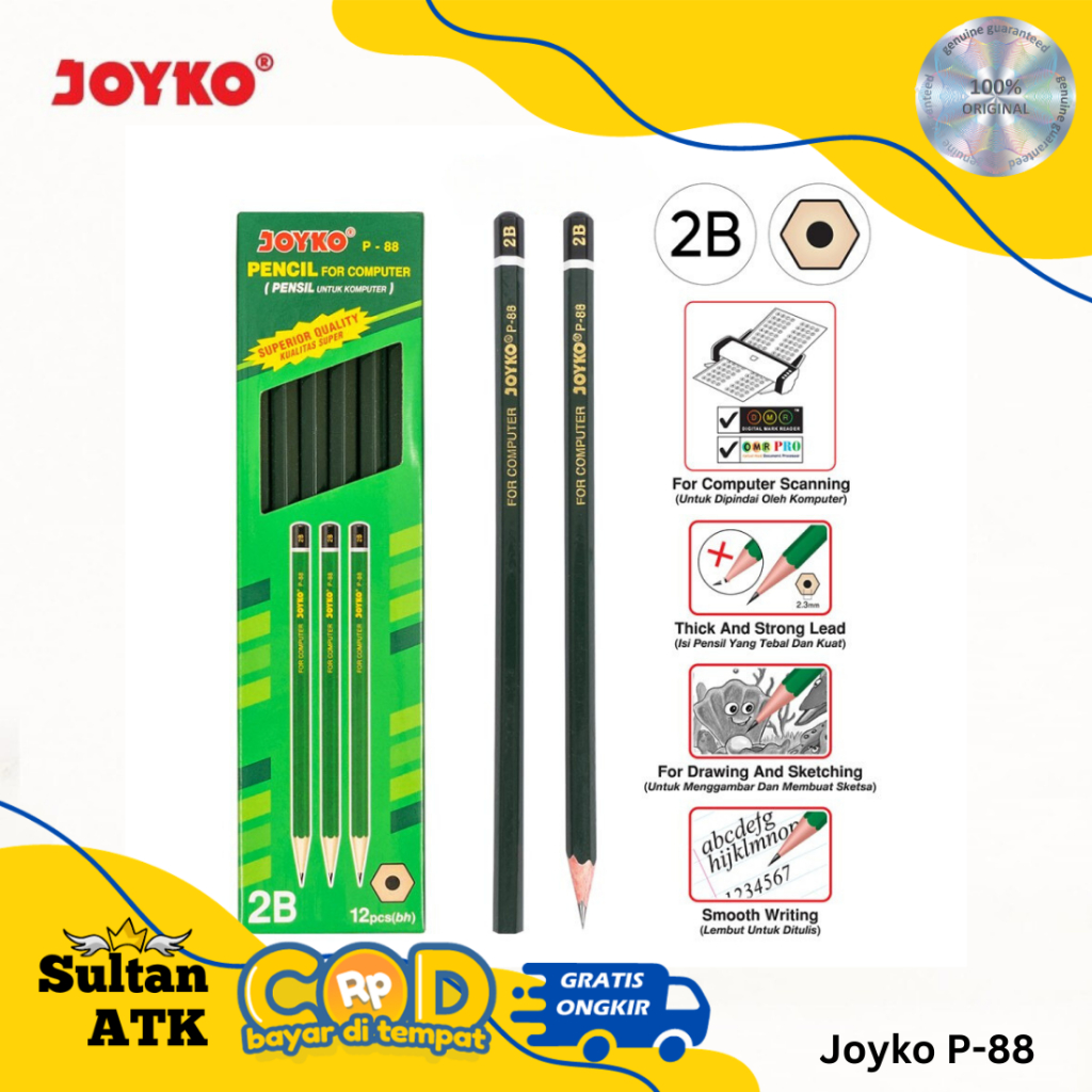 

PENSIL / PENCIL JOYKO P-88 ( 1 PAK - 12 PCS )