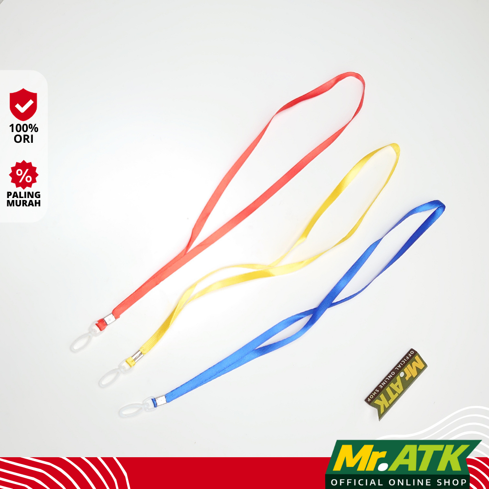 

TALI STRAP ID CARD PANITIA WARNA MERAH KUNING BIRU - GANTUNGAN ID CARD HOLDER LANYARD
