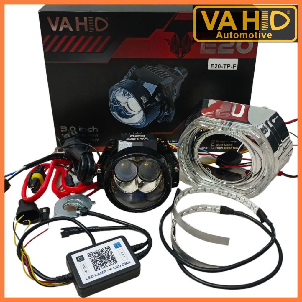 Vahid E20 Laser |  Biled Projector Dual Core Purple HD Lans Paket Komplit Set Satuan