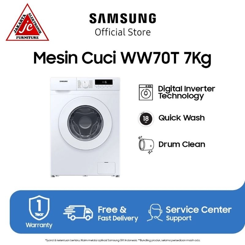 SAMSUNG MESIN CUCI FRONT LOADING 7KG WW70T3020