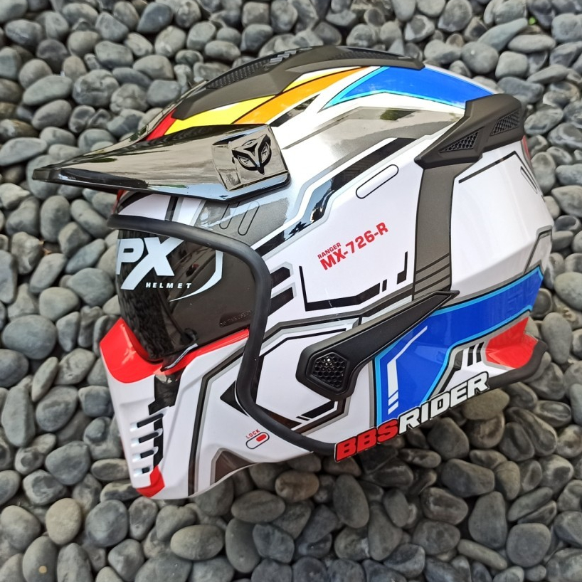 Helm JPX MX726R - R05 Ranger JPX MX726R MX25 Pearl White Crossover