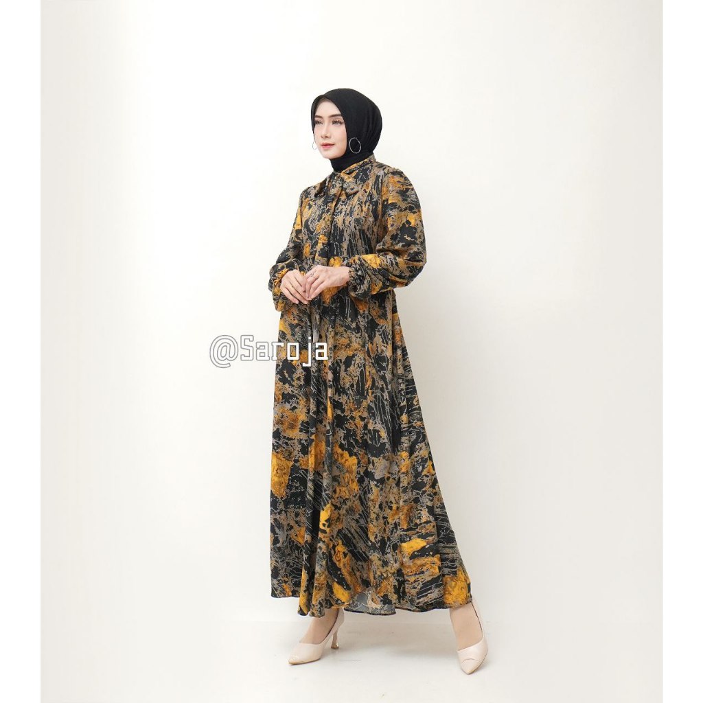 Nadira Dress | Gamis Twill Bahan Shakila Premium | Gamis Wanita Premium | Dress Kondangan Katun Twil