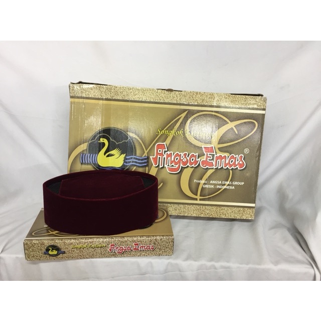 Peci merah marun angsa mas / Peci Angsa Mas