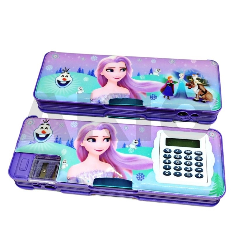 

Tempat pensil Anak Kalkulator 2 Sisi + 2 Rautan Magnet Karakter FROZEN ELSA ANNA JC776