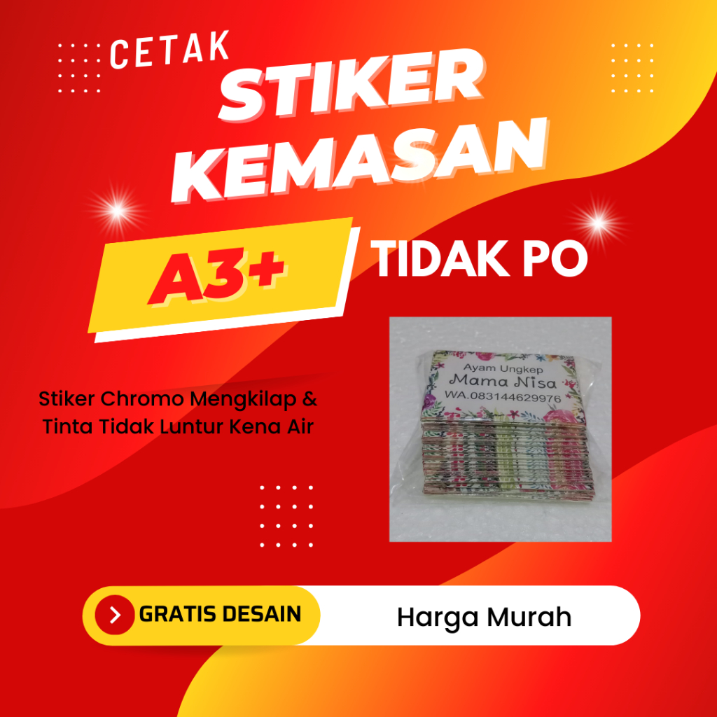 

stiker kemasan - label makanan - stiker produk - label produk