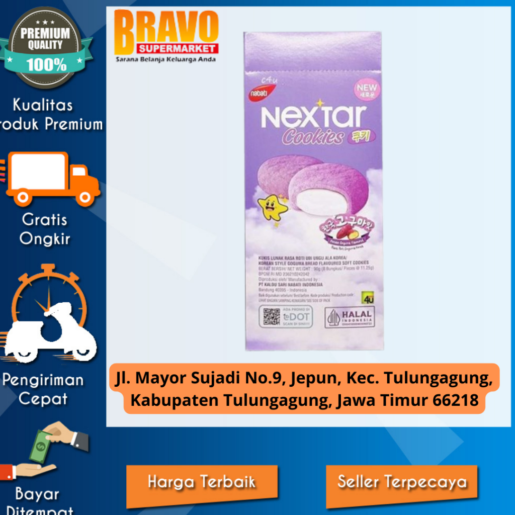 

Bravo Supermarket Tulungagung - Nextar cookies korean goguma