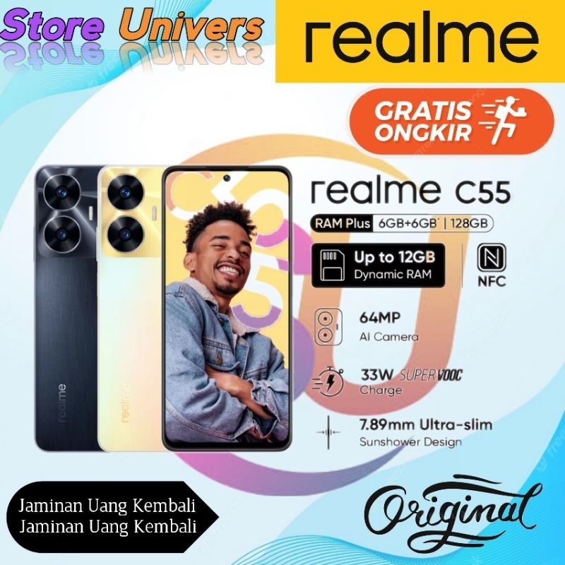 REALME C55 RAM 6GB & 8GB BERGARANSI RESMI REALME