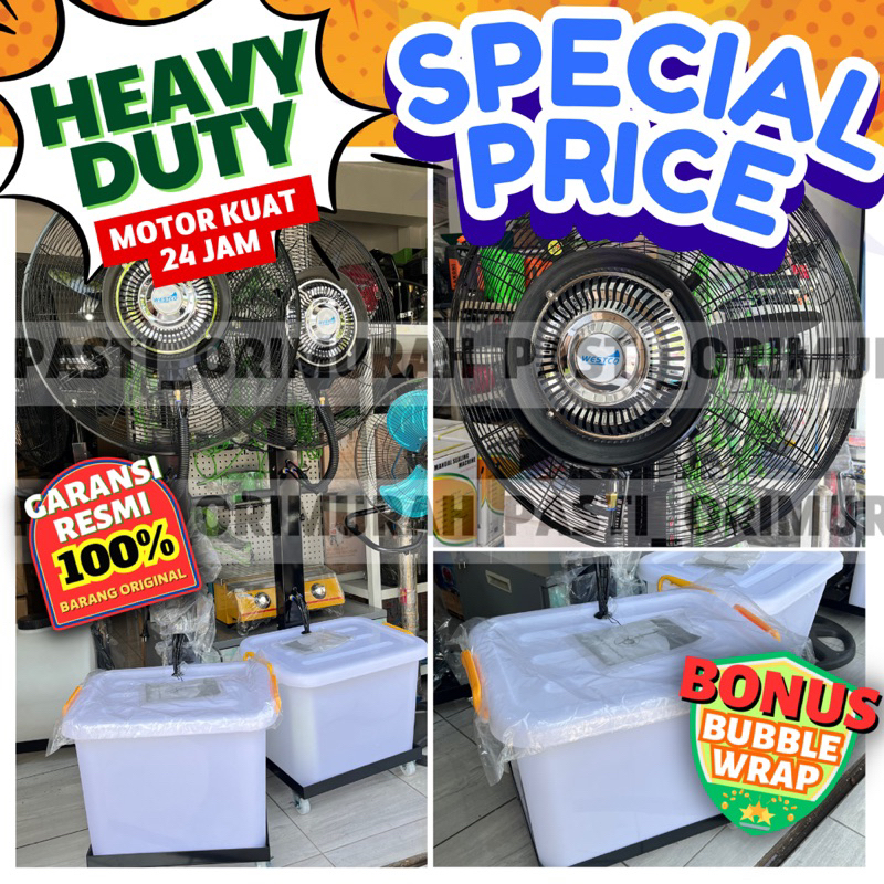 blower misty cool 26 inch inci  26" 26in kipas embun water fan air cooler mist fan kipas uap westco 