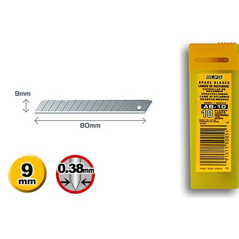 

OLFA Refill Pisau Cutter 9mm AB1 1pcspack Spare blade hil
