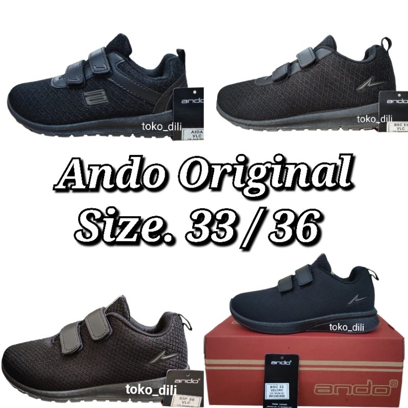Sepatu Ando PEREKAT Elsie/ Sip/saga/Aida ORiGiNAL 33/36