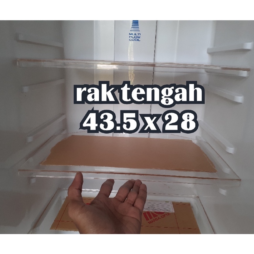 [GRATIS ONGKIR] Rak Kulkas Tengah Merk Sanyo aqua 2 pintu AQR - D260 | Rak Penutup Box | Rak Freezer