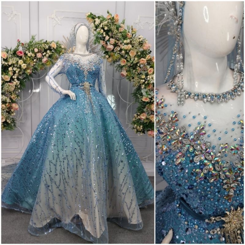 NEW GAUN PENGANTIN MEWAH | BAJU PENGANTIN MODERN | WEDDING DRESS | FLAS SALE