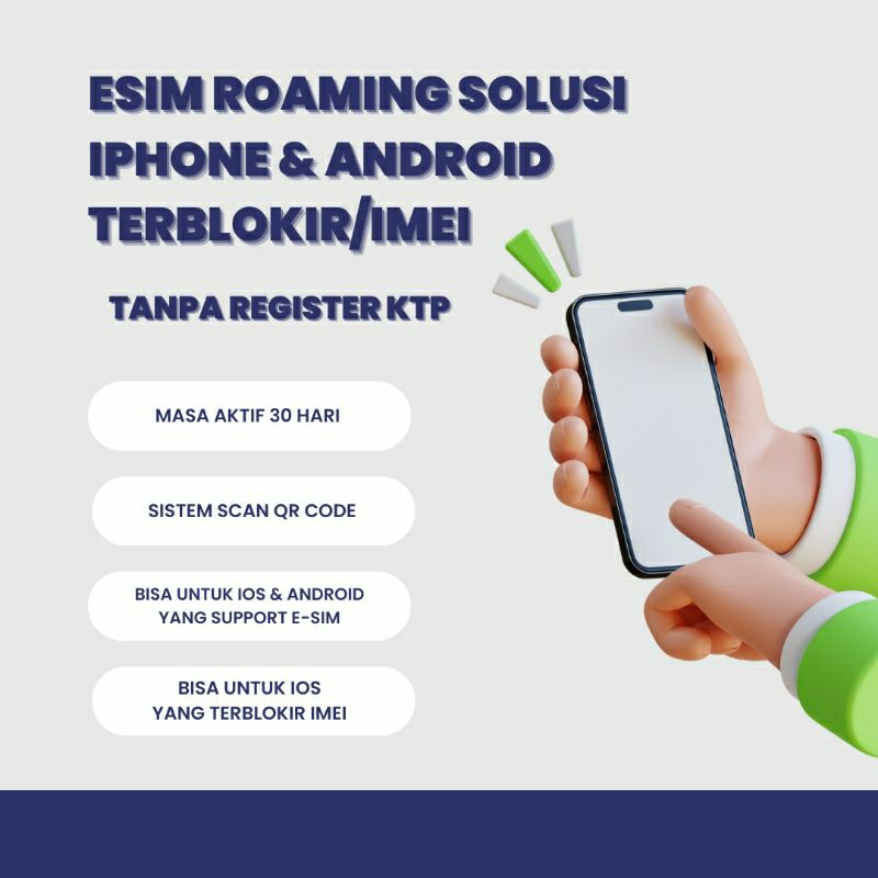 Esim Indonesia Solusi Iphone Terblokir imei / wifi only (VARIAN 10GB)