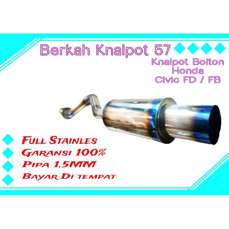Knalpot Bolton Civic FD1
