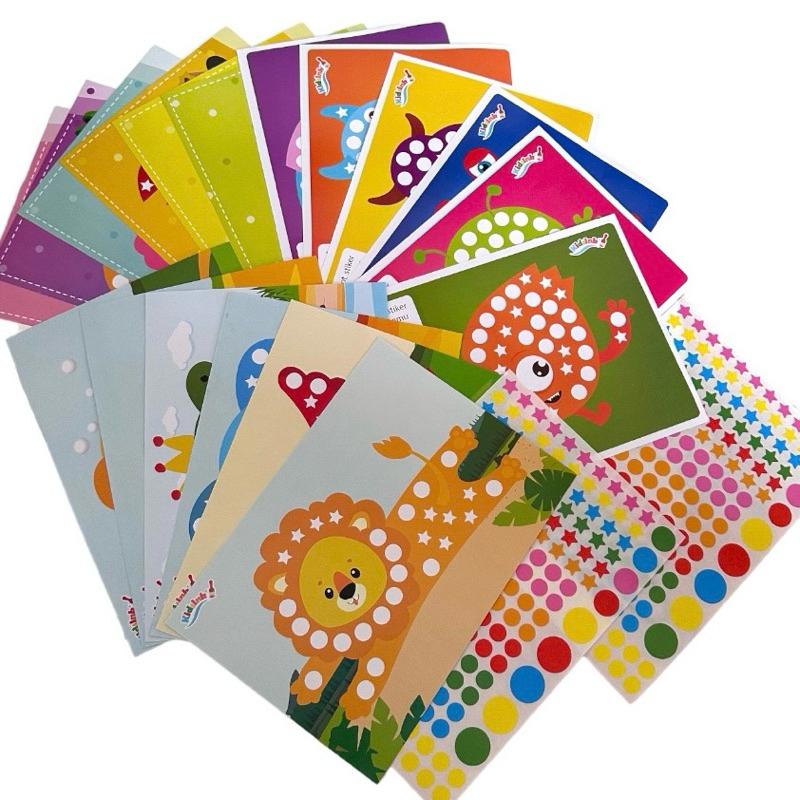 

DIY Dot Sticker Activity 6 lembar Mainan Edukasi Stiker Anak | Gift kado hadiah souvenir goodybag anak makassar
