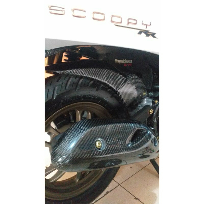 spakbor kolong honda beat scoppy genio tahun 2020 up carbon kevlar