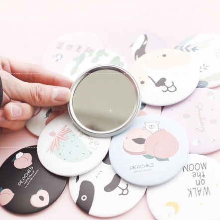 [FAFAFA] Cermin Mini Travel Bulat