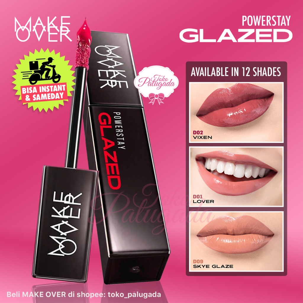 MAKE OVER Powerstay Glazed Lock Lip Pigment - MakeOver Glazed - Makeover Vinyl - Vinyl Lipstick - Li