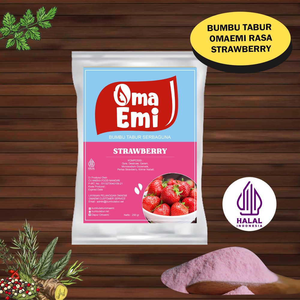 

Bumbu Tabur Snack STRAWBERRY/STRAWBERRY 250gr/Bumbu Tabur Aneka Rasa Murah