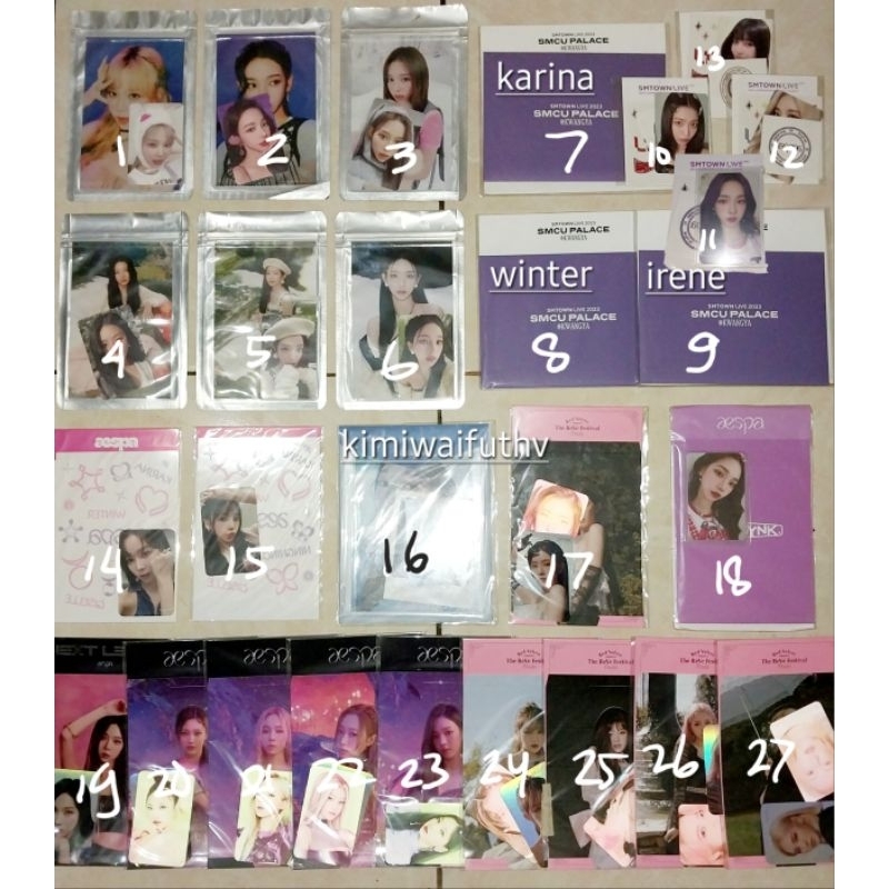 READY STOCK RED VELVET AESPA MD MERCH SMCU SMTOWN AR TICKET SMCU SUWON TATTO LENTICULER 4X6 PHOTO RE