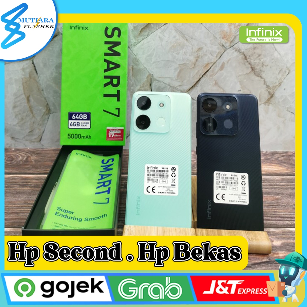 Infinix Smart 7 Ram 3/64GB | Ram 4 /64GB Second Original
