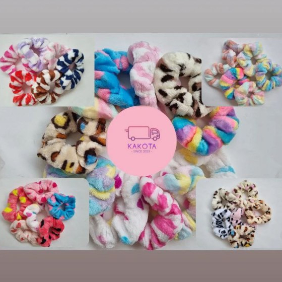 Ikat rambut handuk besar bagus lembut terkini