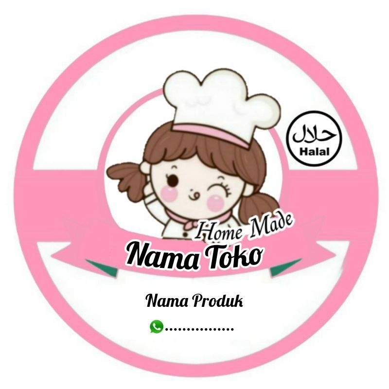 

( MINIMAL ORDER 100 PCS ) Stiker untuk kemasan makanan glossy