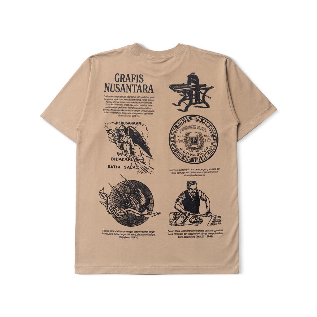 Kamengski - Grafis Nusantara Beige Short Tee