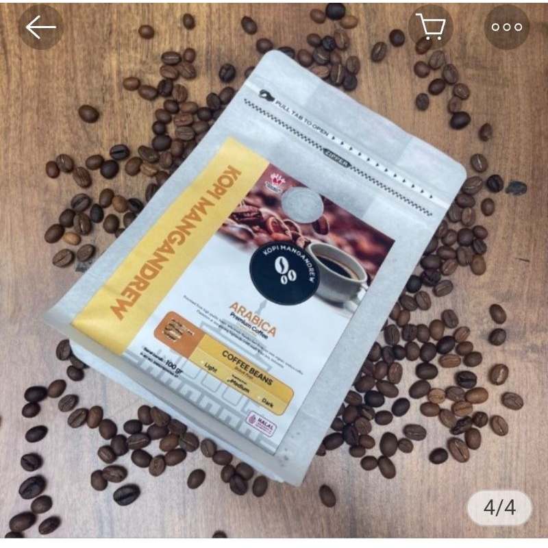 

kopi Arabica Organik Premium biji/bubuk Varietas Java Preanger Single Origin manglayang 200 gram
