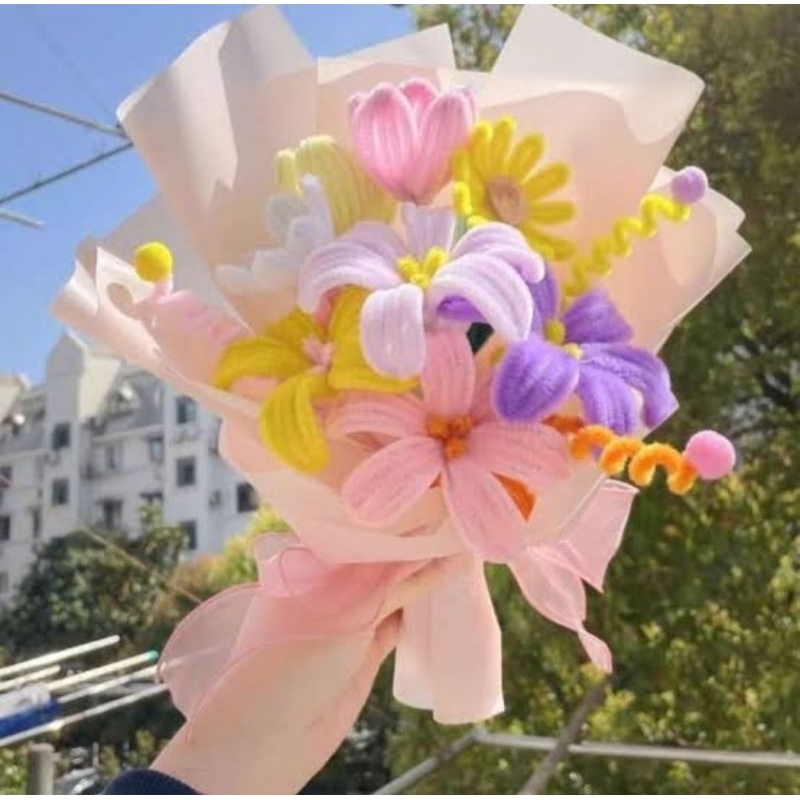 [GROSIR] Kawat Bulu Mercy 30 cm / isi 100pc / isi 50pc / Kawat Bunga / Bunga Kawat / buket kawat