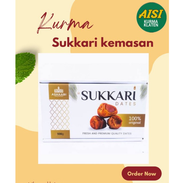 

Kurma Sukkari Kemasan Box 500gram