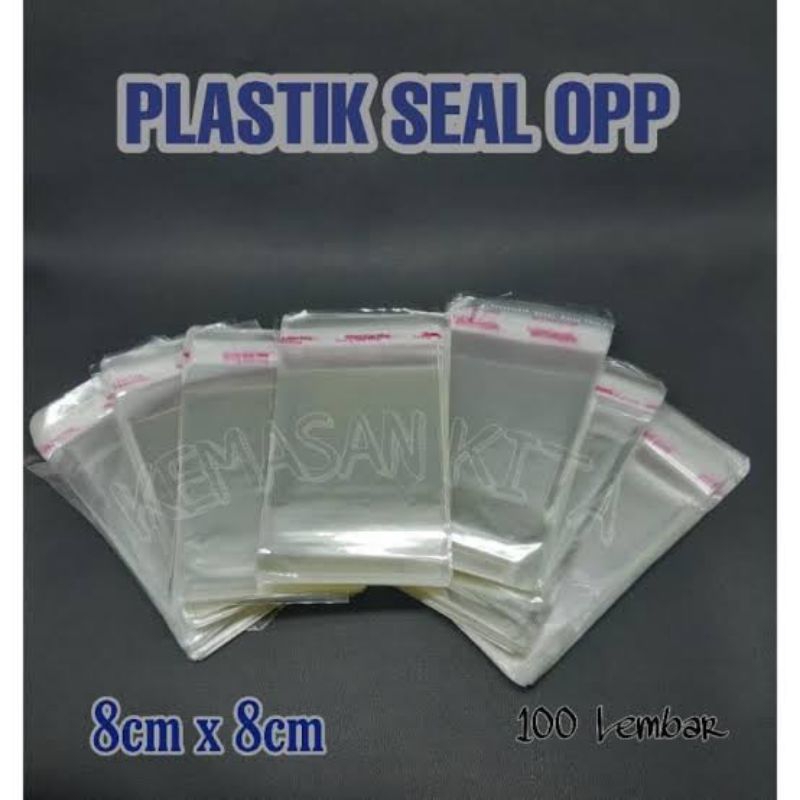 

Plastik opp 8x8 isi 100lembar / Plastik rekat / Plastik kue / Plastik snack