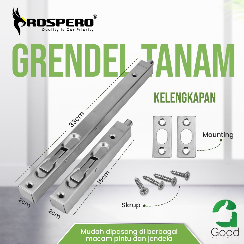 Produk Premium Prospero Gerendel Tanam Kunci Selot Slot Gerendel Grendel Grandel Gerandel Slot Selot